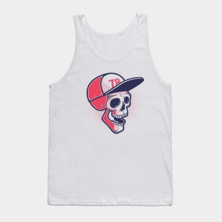 Skull in a baseball cap Tank Top